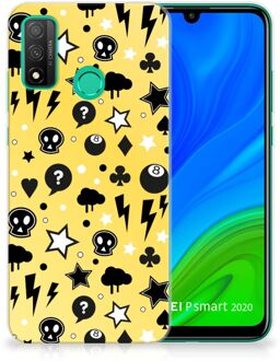 B2Ctelecom Silicone Back Cover Huawei P Smart 2020 Telefoon Hoesje Punk Yellow