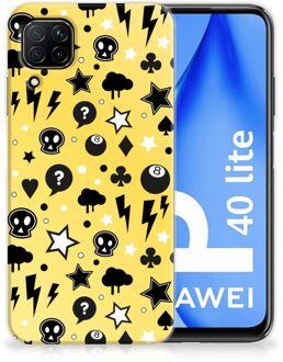 B2Ctelecom Silicone Back Cover Huawei P40 Lite Telefoon Hoesje Punk Yellow