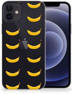 B2Ctelecom Silicone Back Cover iPhone 12 | 12 Pro (6.1") Telefoonhoesje met Naam Banana