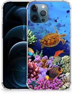 B2Ctelecom Silicone Back Cover iPhone 12 | 12 Pro Smartphone hoesje met doorzichtige rand Vissen