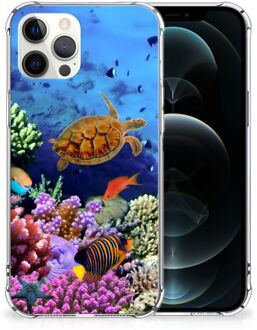 B2Ctelecom Silicone Back Cover iPhone 12 Pro Max Smartphone hoesje met doorzichtige rand Vissen