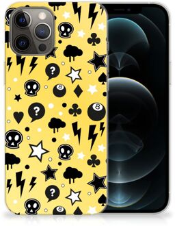 B2Ctelecom Silicone Back Cover iPhone 12 Pro Max Telefoon Hoesje Punk Yellow