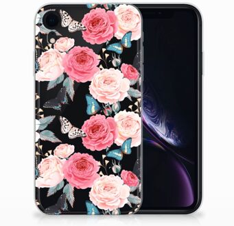 B2Ctelecom Silicone Back Cover iPhone XR Butterfly Roses