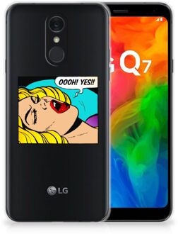 B2Ctelecom Silicone Back Cover LG Q7 Popart Oh Yes