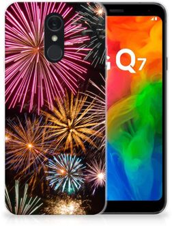 B2Ctelecom Silicone Back Cover LG Q7 Vuurwerk