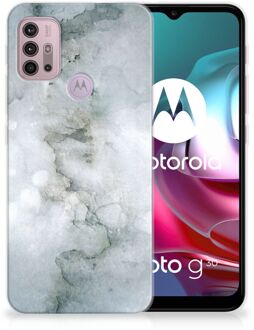 B2Ctelecom Silicone Back Cover Motorola Moto G30 | G10 Telefoon Hoesje Painting Grey