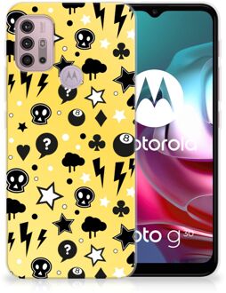 B2Ctelecom Silicone Back Cover Motorola Moto G30 | G10 Telefoon Hoesje Punk Yellow