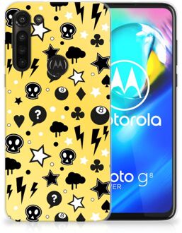 B2Ctelecom Silicone Back Cover Motorola Moto G8 Power Telefoon Hoesje Punk Yellow