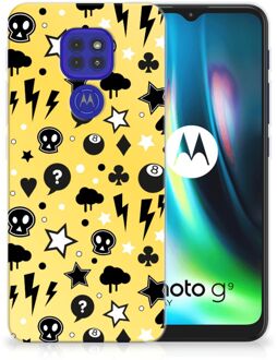 B2Ctelecom Silicone Back Cover Motorola Moto G9 Play | E7 Plus Telefoon Hoesje Punk Yellow