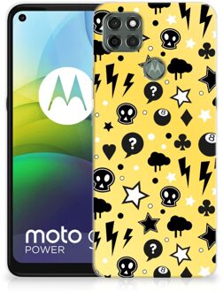 B2Ctelecom Silicone Back Cover Motorola Moto G9 Power Telefoon Hoesje Punk Yellow