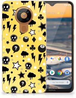 B2Ctelecom Silicone Back Cover Nokia 5.3 Telefoon Hoesje Punk Yellow