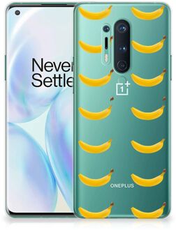 B2Ctelecom Silicone Back Cover OnePlus 8 Pro Telefoonhoesje met Naam Banana