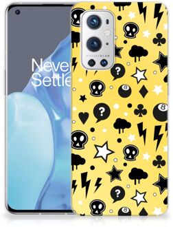 B2Ctelecom Silicone Back Cover OnePlus 9 Pro Telefoon Hoesje Punk Yellow