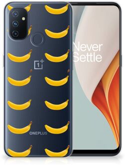 B2Ctelecom Silicone Back Cover OnePlus Nord N100 Telefoonhoesje met Naam Banana