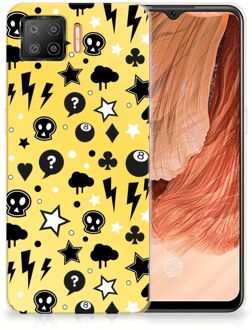 B2Ctelecom Silicone Back Cover OPPO A73 4G Telefoon Hoesje Punk Yellow