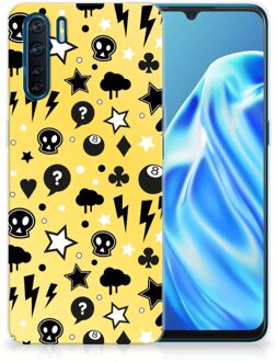 B2Ctelecom Silicone Back Cover OPPP A91 Telefoon Hoesje Punk Yellow