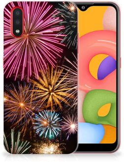 B2Ctelecom Silicone Back Cover Samsung Galaxy A01 Vuurwerk