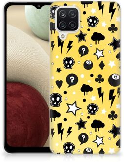 B2Ctelecom Silicone Back Cover Samsung Galaxy A12 Telefoon Hoesje Punk Yellow