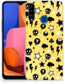 B2Ctelecom Silicone Back Cover Samsung Galaxy A20s Telefoon Hoesje Punk Yellow