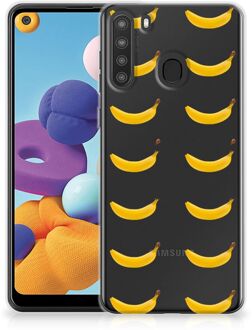 B2Ctelecom Silicone Back Cover Samsung Galaxy A21 Telefoonhoesje met Naam Banana