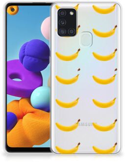 B2Ctelecom Silicone Back Cover Samsung Galaxy A21s Telefoonhoesje met Naam Banana