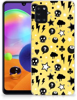 B2Ctelecom Silicone Back Cover Samsung Galaxy A31 Telefoon Hoesje Punk Yellow