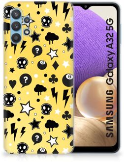 B2Ctelecom Silicone Back Cover Samsung Galaxy A32 5G Telefoon Hoesje Punk Yellow