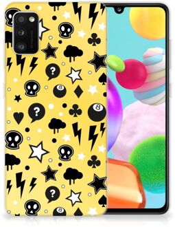 B2Ctelecom Silicone Back Cover Samsung Galaxy A41 Telefoon Hoesje Punk Yellow