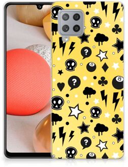 B2Ctelecom Silicone Back Cover Samsung Galaxy A42 Telefoon Hoesje Punk Yellow