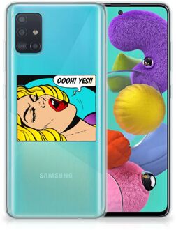 B2Ctelecom Silicone Back Cover Samsung Galaxy A51 Popart Oh Yes