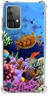 B2Ctelecom Silicone Back Cover Samsung Galaxy A52 4G/5G Smartphone hoesje met doorzichtige rand Vissen