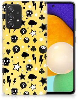 B2Ctelecom Silicone Back Cover Samsung Galaxy A52 (5G/4G) Telefoon Hoesje Punk Yellow