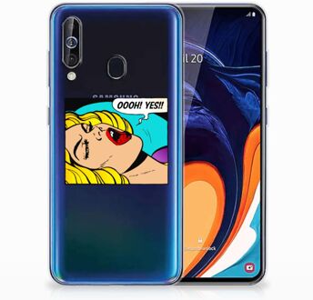 B2Ctelecom Silicone Back Cover Samsung Galaxy A60 Popart Oh Yes