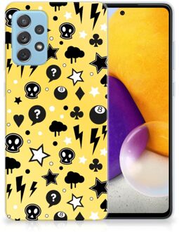 B2Ctelecom Silicone Back Cover Samsung Galaxy A72 Telefoon Hoesje Punk Yellow