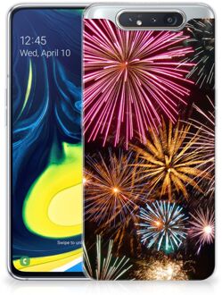 B2Ctelecom Silicone Back Cover Samsung Galaxy A80 Vuurwerk