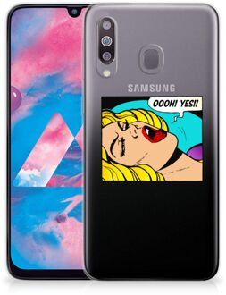 B2Ctelecom Silicone Back Cover Samsung Galaxy M30 Popart Oh Yes