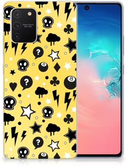 B2Ctelecom Silicone Back Cover Samsung Galaxy S10 Lite Telefoon Hoesje Punk Yellow