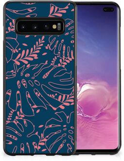 B2Ctelecom Silicone Back Cover Samsung Galaxy S10+ Telefoonhoesje met Zwarte rand Palm Leaves