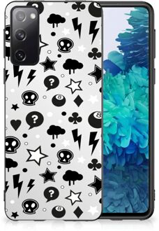 B2Ctelecom Silicone Back Cover Samsung Galaxy S20 Telefoonhoesje met Zwarte rand Silver Punk