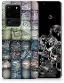 B2Ctelecom Silicone Back Cover Samsung Galaxy S20 Ultra Spijkerbroeken