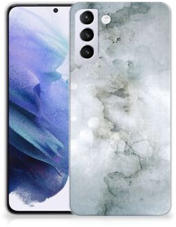 B2Ctelecom Silicone Back Cover Samsung Galaxy S21 Plus Telefoon Hoesje Painting Grey