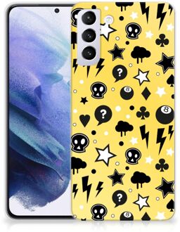 B2Ctelecom Silicone Back Cover Samsung Galaxy S21 Plus Telefoon Hoesje Punk Yellow