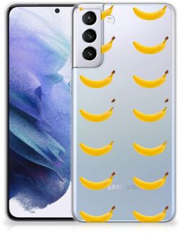 B2Ctelecom Silicone Back Cover Samsung Galaxy S21 Plus Telefoonhoesje met Naam Banana