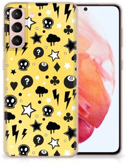 B2Ctelecom Silicone Back Cover Samsung Galaxy S21 Telefoon Hoesje Punk Yellow