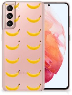 B2Ctelecom Silicone Back Cover Samsung Galaxy S21 Telefoonhoesje met Naam Banana