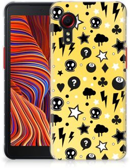 B2Ctelecom Silicone Back Cover Samsung Galaxy Xcover 5 Telefoon Hoesje Punk Yellow