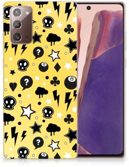 B2Ctelecom Silicone Back Cover Samsung Note 20 Telefoon Hoesje Punk Yellow