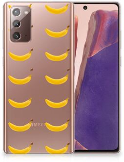 B2Ctelecom Silicone Back Cover Samsung Note 20 Telefoonhoesje met Naam Banana