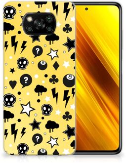 B2Ctelecom Silicone Back Cover Xiaomi Poco X3 Telefoon Hoesje Punk Yellow