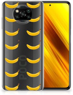 B2Ctelecom Silicone Back Cover Xiaomi Poco X3 Telefoonhoesje met Naam Banana